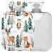 Naanle christmas deer fox hot water bottle with reference warm and cold therapy Transparent hot water bottle 1l warm steadel for bed hand feet heat pain relief