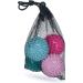 Massage Ball Set - 4 Hedgehog & Nopping Balls for Trigger Point Therapy Stress Relief & Mini Fascia Massage - Includes Pink Power Bag Cord - Buy Online on GoSupps.com