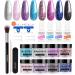 Dipping Powder Nails Set 29PCS DIP powder nail starter kit 8 colors French nail powder set with activator base top coat for beginners dip manicure sets pink blue glitter