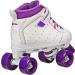 Pacer Charger Kids Quad Roller Skates - White/Purple - Size 13J | Indoor/Outdoor Children's Skates - Buy Online on GoSupps.com