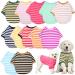 12 Pieces Dog Shirts for Small Dogs Striped T Shirt Soft Breathable Dog Apparel Sweatshirt Colorful Puppy Clothes for Pet (Large)