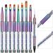 RIYAN Dual Ended Nail Art Acrylic UV Gel Extension Builder Flower Painting Pen Brush UV Gel Nail Art Brush Manicure Tool 6 - Buy Online on GoSupps.com