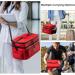 BAGSFY Travel Medicine Bag Organizer | Red Double-Layer Medication Storage | Pill Bottle & First Aid Kit - Ideal for Home & Travel - Buy Online on GoSupps.com