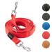 Vitazoo dog leash - 3mx2.5cm - nylon -graphite leash leash leash with carabiners for small medium -sized and large dogs - adjustable guide lines with 4 different lengths in red for your dog 3m red