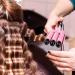 3 Barrel Curling Iron Wand Hair Waver with Hair Clips and Glove - Pink - Buy Online on GoSupps.com