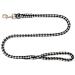 Dog leash large dogs jumbo with hand loop up to 80 kg / guide leash / practice line / training line very stable 17 colors (2.50m black-silver) 2.50m black-silver
