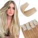 SEGO 12 PCS clip in extensions such as real hair hair extensions hair parts with 22 clips 55 cm cheap for full head 180g honey blonde & bleaching blonde 55 cm honey blonde & bleaching blonde