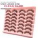 Buy Royaomis Clear Band Russian Strip Lashes - C/D Curl Wispy Faux Mink Eyelashes 14 Pairs for Natural Look | International Shipping Available - Buy Online on GoSupps.com