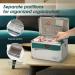 Secure Medicine Lock Box with Combination Lock | Small 10x6.7x6.7 Inch Medical Safe Organizer - Silver - Buy Online on GoSupps.com