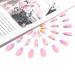 Sethexy Flower Almond False Nails - 24pcs Spring French Press On Acrylic Nails for Women & Girls - Purple Floral Art - Buy Online on GoSupps.com
