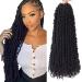 Passion Twist Hair 18 Inch Passion Twist Crochet Hair 8 Packs Pre-looped Passion Twist Crochet Hair for Balck Women Pre-twisted Crochet Braids (1B) 18 Inch (Pack of 8) 1B