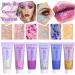 Body Face Chunky Glitter Gel Pink White & Silver Sparkles for Concerts Festivals & Raves | 150ml Mermaid Glitter Makeup - Buy Online on GoSupps.com