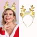 Fashband Christimas Headbands Deer Ears Headband Glitter Headpiece Hair Hoops for adults kids Christmas Party(Gold) Yellow