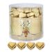 G nthart 150 pieces gold chocolate hearts with nougat filling reindeer |Nougat cream of Rudolf |Gold chocolate hearts |Give Away |Golden heart made of chocolate |Christmas (1.2 kg)