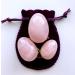 Yoni Eggs Dreierset - Rose Quartz Gem Drilled G M K Sizes | Pelvic Floor Training | Polar Jade - Buy Online on GoSupps.com