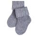FALKE Unisex Baby Flausch Socks Breathable Climate-Regulating Odour-Neutralising Wool Thick Warm Ribbed Extra-Soft On Skin Turn-Over Cuffs Plain 1 Pair Grey (Light Grey 3400) 3-6 Months