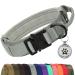 Joytale Tactical Dog Collar | Dog Collar with Handle | Dog Collar Large Dogs with QR Code Dog Tag Gray LL Gray