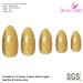 Shop Bling Art Gold Gel False Nails - Stiletto Almond 24 Long Artificial Nails with Glue for Perfect Manicure - Buy Online on GoSupps.com