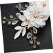 Ipetboom Pearl Side Hair Comb Rhinestone Barrettes Floral Hair Accessories Pearl Hair Clip Bridal Headpiece Metal Hair Barrettes Tiara Bridal Hair Accessories Wedding Bride Comb - Buy Online on GoSupps.com