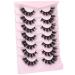 JIMIRE 6D Wispy Mink False Eyelashes - Natural Cat Eye Look - 15MM - 7 Pairs Pack - Buy Online on GoSupps.com