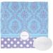 Personalized Purple Damask & Dots Washcloth