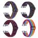Moran Nylon Elastic Watch Band Compatible with Fitbit Charge 4/Charge 3/SE Replacement Adjustable Stretchy Loop Watch Strap Soft Wristband for Women Men Purple Aztec/Blue Aztec/Green Aztec/Rainbow