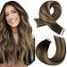 Moresoo Human Hair Tape in Extensions Brown and Blonde Tape in Real Hair Extensions 16 Inch Real Hair Extensions Tape in Remy 20 Pieces/50g #4/27/4 16 Inch #4/27/4