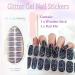 Gel Nail Wraps Gel Nail Stickers 20 Stickers Full-Cured Gel Nail Stickers Upgrade Glitter Gel Nail Strips Last for 15 Days - Adhesive Gel Nail Stickers Nail Art No Need UV/LED Lamp(Shining Shadows) - Buy Online on GoSupps.com