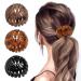 Vidfair 3 pieces vintage bird nest hair clips ponytail hair clip geometric retractable hair loops Ex.
