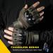 AXBXCX Half Finger Tactical Gloves Fingerless Gloves for Men Green Large - Buy Online on GoSupps.com