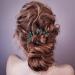 PAGOW 10pcs Emerald Green Rhinestone Bobby Pins for Brides | Crystal Wedding Hair Piece | Vintage Hair Accessories for Women and Girls - Buy Online on GoSupps.com