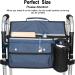 Wheelchair Storage Bag Wheelchair Double-Sided Armrest Pouch with Cup Holder and Reflective Strip for Wheelchairs and Walkers Father's & Mother's Day Gifts (Blue) - Buy Online on GoSupps.com