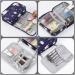 Women's Large Hanging Travel Toiletry Bag - Water-Resistant Makeup Organizer for Cosmetics/Brushes (Blue Flower) - Buy Online on GoSupps.com
