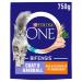 Purina ONE Adult Dry Cat Food Coat & Hairball Rich in Chicken 750g Pack of 4 Chicken 750 g (Pack of 4)