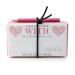 Ministry of Soap With Love Champagne Rose Scented Soap Bar with Gift Note and Pencil to Create Your Own Personalised Gift 200g