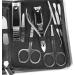 Carbon Steel Manicure Kit Mess and Hygienic Nail Clippers Set Accurate Clipping for Travel Manicure Tools Kit in Black - Buy Online on GoSupps.com