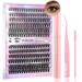 Eyelash Extension Kit 240PCS Individual Eyelashes Cluster Kit 10-16 mm Cluster Lahses with Eyelash Adhesive Tweezers and Eyelash Combs for Self Use(30D&40D Mix Kit)