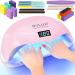 OVLUX Pro 180W UV LED Nail Lamp - Dual-Use Gel Polish Dryer with 57 Precision Bulbs 4 Adaptive Timers Auto-Sensor - All-in-One Mani-Pedi Solution for Salon & Home - Pink (Blushing Bride) Pink Blushing Bride