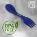Tapirus 4 Blue Spork Set - Durable BPA Free Spoon, Fork, and Knife Combo Utensils in Carrying Case - Ideal for Camping, Hunting, Outdoor Activities - Buy Online on GoSupps.com