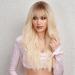 EMMOR Ombre White Curly Synthetic Women's Wig with Bangs - Long Heat-Resistant Daily Wear Wig - Buy Online on GoSupps.com