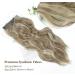 Adjustable Ash Blonde Synthetic Hair Extensions - 12 Curly Clip-In Piece for Women - Buy Online on GoSupps.com