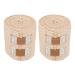 Premium Elastic Bandage Wrap (2" Wide 2 Pack) - Made of USA Grown Soft Woven Cotton - Metal Clip Fasteners - GT Latex Free Hypoallergenic Compression Roll for Sprains & Injuries 2" Width 2 Pack Beige