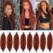 Xtrend 30 Inch Pre-Separated Springy Afro Twist Hair 8 Packs Spring Twist Hair For Distressed Soft Locs Copper Red Synthetic Hair Extension For Women (8 Strands/Pack 350#) 30 Inch (Pack of 8) 350#