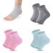 AWIWTOBQ Pack of 3 pairs of moisturizing gel socks - Soft ventilation - Open-heel socks - For dry and hard skin