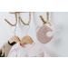 BO BABYS ONLY Moon-Shaped Pacifier Cloth - Sky Cotton & Teddy Fabric - 20x20 cm for Girls - Old Pink - Buy Online on GoSupps.com
