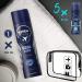 Mens Deodorant Anti-perspirant Mini Spray Bundle with Nivea Dry Active (5x35ml) and Cool Kick 48h (1x150ml) in a Clear Travel Bag Airport Approved - Buy Online on GoSupps.com