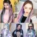 Ponytail Extension Synthetic Rubber Band Twist Braid Ponytail Extension 60CM Colorful Mixed Braid Hairpieces for Girls Kids Dress Beautification Ornament Ponytail Hair Extension (Color : 004 Size 24inch 004 - Buy Online on GoSupps.com