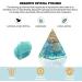 Inspirational Aquamarine Crystal Orgone Pyramid with Clear Quartz Crystals - Chakra Healing Stone for Courage and Stress Relief - Buy Online on GoSupps.com