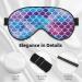 Mermaid Fish Scale Print Sleep Eye Mask | Soft Eyeshade for Travel & Naps - Perfect for Women & Men - Buy Online on GoSupps.com