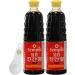 Sempio Soy Sauce Jin S 500ml Pack of 2 with World Food Shop Scoop - Premium Korean Soy Sauce Convenient Twin Pack World Food Shop Scoop for Precise Measurements